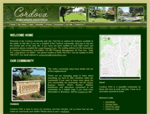 Tablet Screenshot of cordovahoa.com